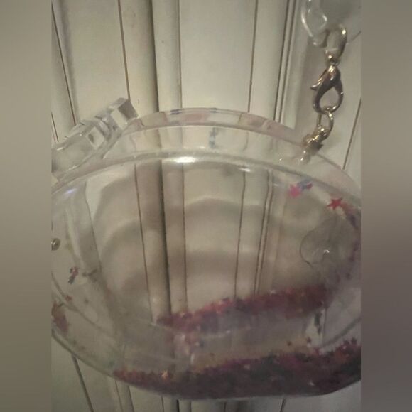 Clear iridescent Clutch HandBag-Confetti glitter - Picture 2 of 13